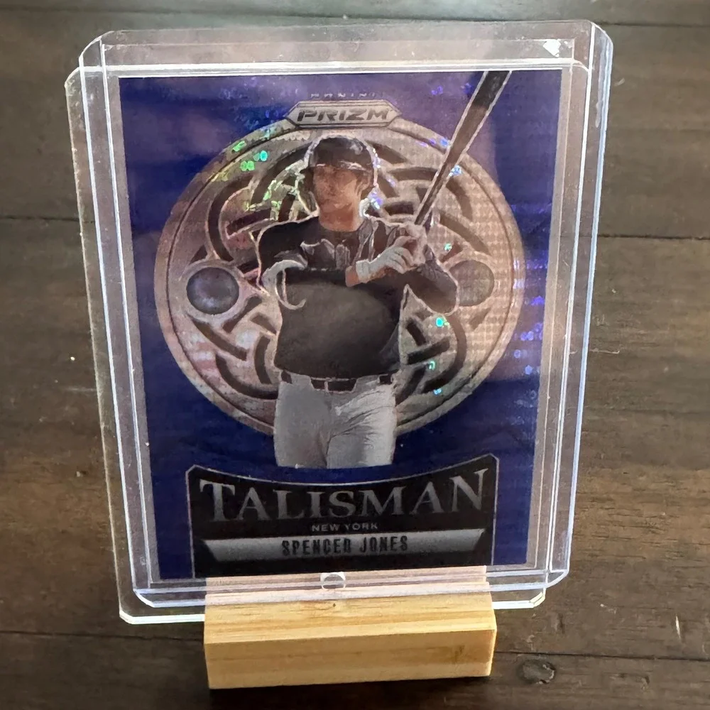 Panini Prizm Talisman Spencer Jones Baseball Card Purple Shimmer Refractor 49/75